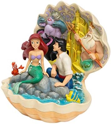 מסורות של Enesco Disney מאת ג'ים שור בת הים הקטנה סצנת סצנה, 8.07 אינץ ', רב צבעוני