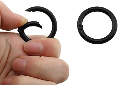 דואר אלקטרוני 6 יחידות סגסוגת O טבעת קישוט אבזם חומרה קפיץ אלקטרופורטי, 29 ממ שחור
