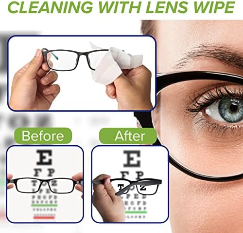 מגבוני עדשות מנקה משקפיים למשקפי ראייה 200 עטופים בנפרד רב תכליתי מוליך מראש לנגב לעדשות מחזה, מצלמות,