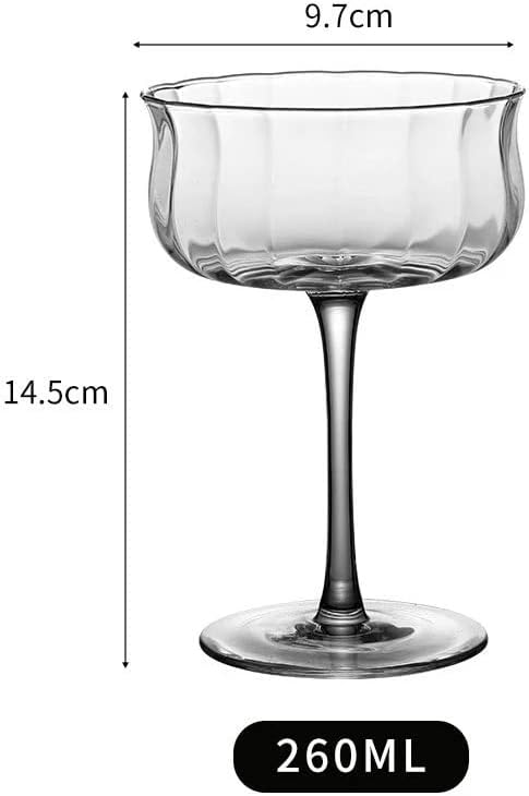 KLHHHG משקפי קוקטייל קריסטל שקוף גביע שקוף מרגריטה שמפניה כוס קינוח קינוח מרטיני בר שתייה