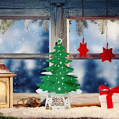 עץ חג המולד זוהר מיני קישוטים שולחניים 1 PC אופנה יצירתית אורות חמים מבריקים עץ חג המולד לעיצוב הבית