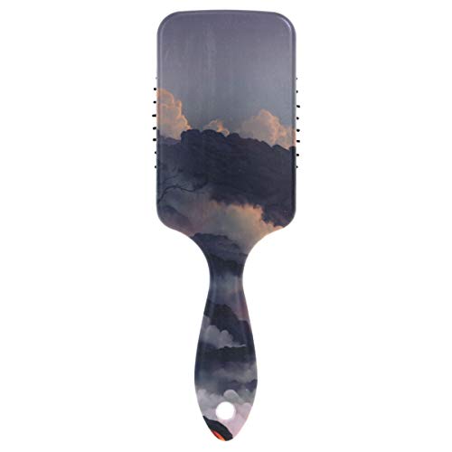 מברשת שיער של כרית אוויר של VIPSK, עץ אפרסק צבעוני פלסטי על ההר, עיסוי טוב מתאים ומברשת שיער מתנתקת אנטי סטטית