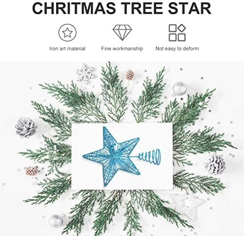 תכשיטי כוכב DIDISEAON טופר עץ כוכב חג המולד: נצנצים כוכב Treetop קישוט