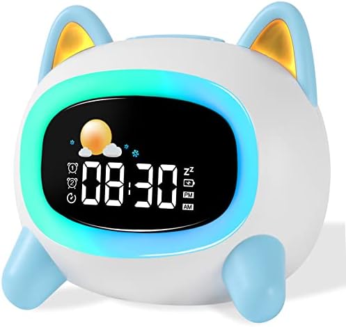שעון מעורר של Jokirydo לילדים לבנות בסדר להתעורר שעונים לילדים עם מאמן שינה לילדים ספירה לאחור