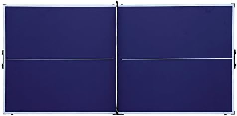 Hathaway BG2305 Crossover 60-in מתקפל שולחן טניס שולחן נייד-פתרון חלל קטן מושלם, כחול, 60
