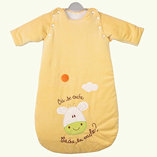 שקע קרטון כותנה של ג'רי כותנה עטוף שטיפת תינוק בן יומו יילוד שקית שינה צהוב לביש