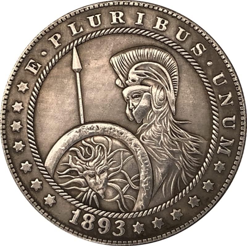 צ'ינגפנג 38 ממ מטבע דולר עתיק כסף עתיק מטבע המורגן טראמפ מטבע 1893s 118
