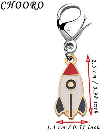 צ ' ורו רקטות חלל ספינה תליון רוכסן למשוך רקטות ספינה מתנה אסטרונומיה מתנה אסטרונאוט מתנה מדע בדיוני תכשיטי