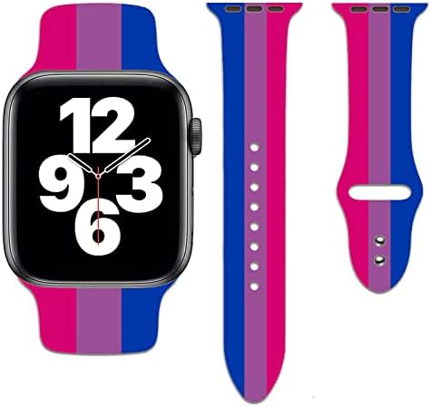 צפו להקות תואמות ל- Apple Watch, החלפת רצועות סיליקון רכות מתכווננות להחלפה לסדרה Iwatch 7 6 5
