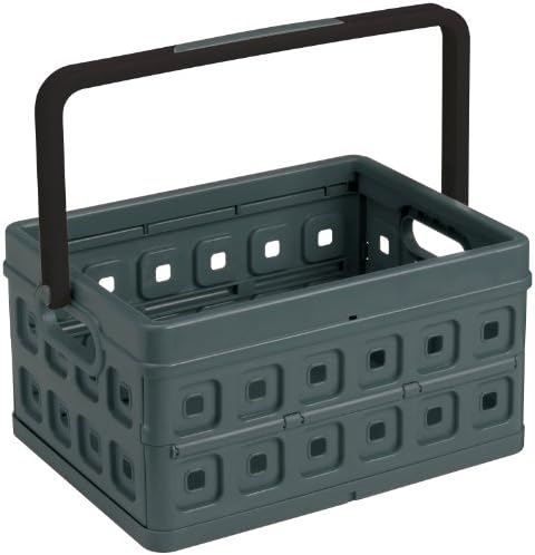 קופסת קיפול מרובעת של כלי שמש 24 ליטר עם ידית צבע שחור אנתרציט