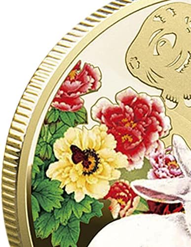2023 מטבעות ארנב ראש השנה הסיני, עיצוב שנת גלגל המזלות הסיני תמורת כסף אושר מזל טוב בריאות
