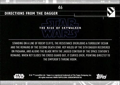 2020 Topps מלחמת הכוכבים עלייה של Skywalker Series 246 כיוונים מ- The Dagger Rey, Finn Trading Card