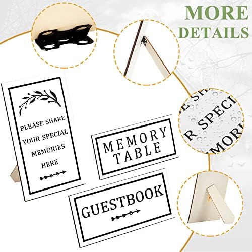 3 יחידות עץ הלוויה שולחן סימני עץ לשתף זיכרון סימן ספר אורחים סימן חגיגה של חיים הלוויה זיכרון