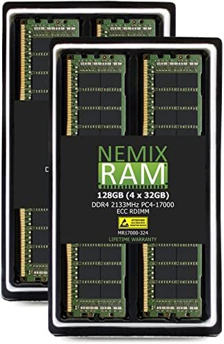 NEMIX RAM 128GB DDR4-2133 PC4-17000 ECC RDIMM שדרוג זיכרון שרת רשום לשרת Dell PowerEdge FC830