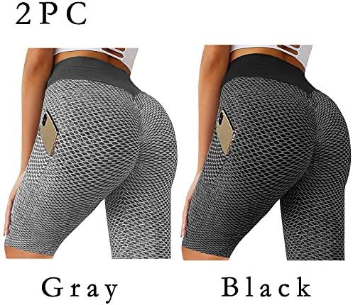 מכנסיים קצרים של אופנוען לנשים בקרת בטן גבוהה של מותניים קיץ אימון מזדמן מכנסי יוגה קצרים