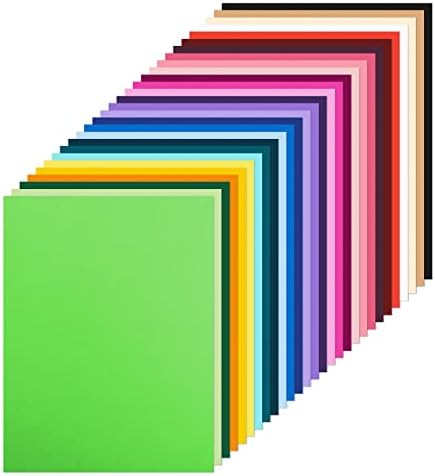 108 גיליונות נייר קרטון צבעוני, 8.27 על 11.6 אינץ ' נייר בנייה בצבע פסטל למלאכת עשה זאת בעצמך, נייר אלבום חזרה