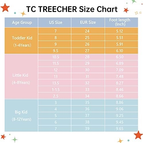 TC TreeCher ילדים נעלי ריצה אוויר רכות נושמות נשימות טניס קל משקל לבנות בנות בנות