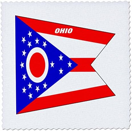 3 רוז ש_45019_2 דגל מדינת אוהיו-כיכר השמיכה, 6 על 6 אינץ