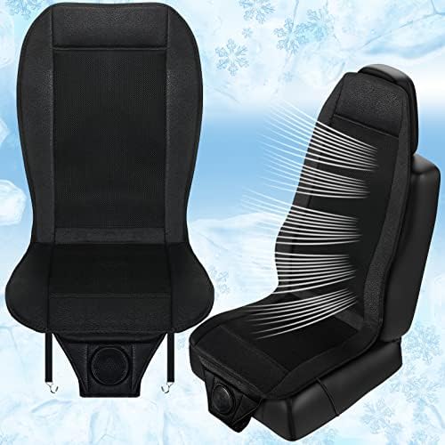 2 חבילה כרית מושב קירור קירור שחור 12V כיסוי מושב טמפרטורה מתכווננת מכסה 3D 3D רפידות מושב מקיר
