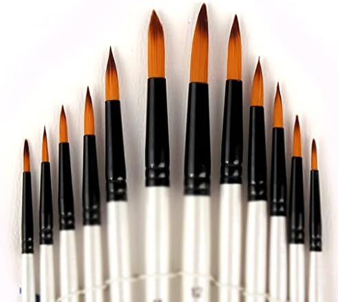 מברשת ניילון של לוקו 12 ארט קו עט עט צביעה בצבעי מים גיר מברשת מברשת מברשת שמן (צבע: שחור, גודל