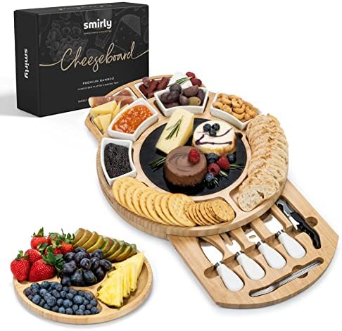 ערכת מתנה של לוחות צ'רציירס סמכיים: סט לוח גדול של צ'ארקייר, סט לוח גבינות במבוק - מתנות ליום אמהות ייחודיות