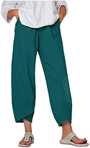 המכנסיים הטובים ביותר ל- Xiloccer לנשים מכנסי מותניים מזדמנים מכנסיים כותנה ללבוש אישה יומית