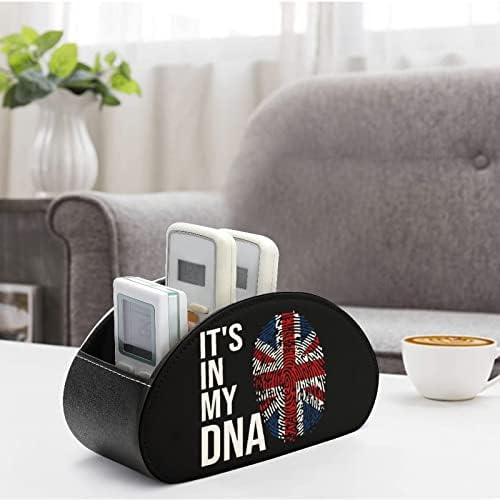 זה ב- DNA שלי דגל בריטי דגל מרחוק תיבת אחסון PU רב-פונקציונלי טלוויזיה טלוויזיה מחזיקי שלט מרחוק עם 5 תאים