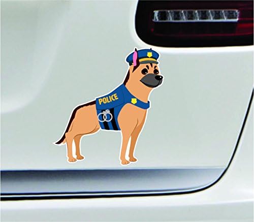 משטרת מצוירת כלב צ'יוואווהו 4x4.7 אינץ 'אמריקה ארצות הברית מדבקת צבע מדבקות מדינות ויניל - תוצרת ונשלחה בארהב