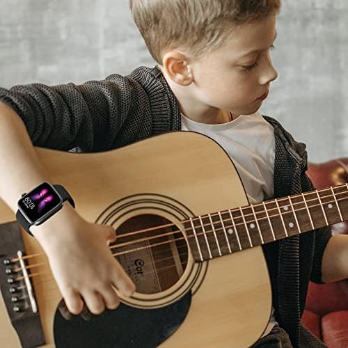 Newjourney for Kids Apple Watch, Sport Sport Silicone Iwatch Strap for Boy Girl, תואם לסדרת Apple Watch 8/7/6/5/4/3/2/1/SE