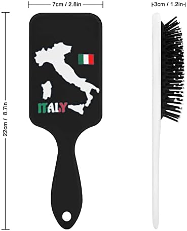 מפת איטליה דגל מברשת שיער מברשת מברשת חמוד מסרק כרית אוויר לגברים מתנת שיער נשים