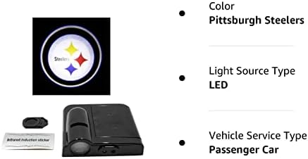 Sport -Guperature NFL פיטסבורג סטילרס LED לייזר מקרן אור לדלת מכונית - מקרן אור LED להקרנת לוגו