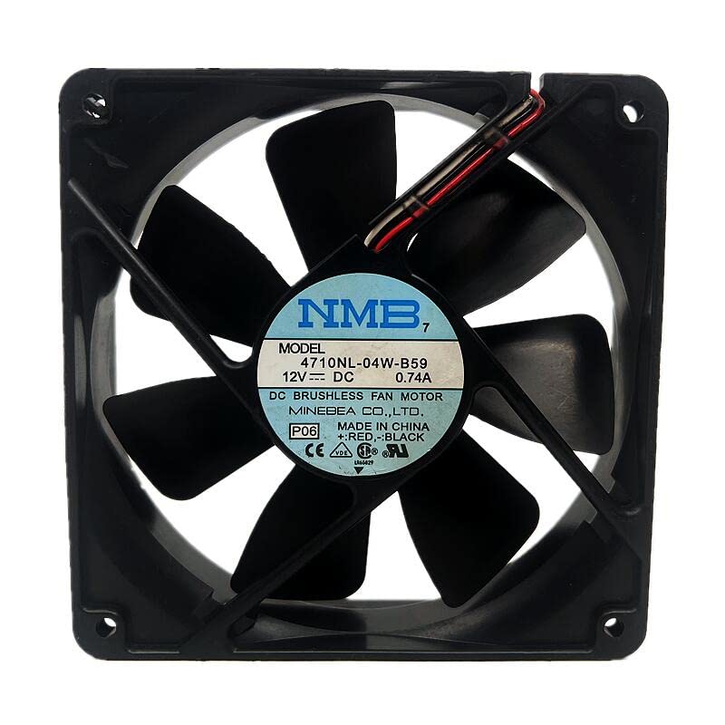 עבור 4710NL-04W-B59 DC12V 0.74A 120 × 120 × 25 ממ מאוורר קירור 3 חוטים