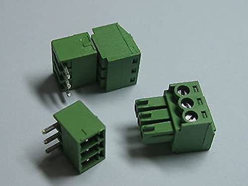 12 יחידות בורג מסוף בלוק מחבר 3.5 ממ זווית 3 פין / דרך ירוק נתקעים סוג
