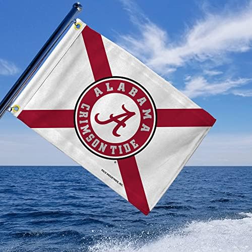 דגל גאות ושפל של אלבמה - דגל סירות - דגל עגלת גולף - 12 x 18 - דגל מדינה