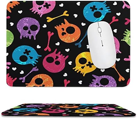 צבעוני גולגולת משטח עכבר מותאם אישית משחקי שטיחי עכבר גומי מחצלת עם עיצובים ותפור קצה