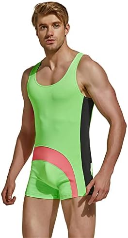 גברים של מיני סרבל בגד ים ספורט פנאי אלסטי צבע התאמת מהיר ייבוש מכנסיים טנק בגד ים בגדי ים