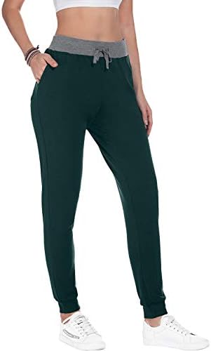 מכנסי טרנינג כותנה לנשים יונדאי רצים נעימים מחודדים טרקלין יוגה פעילים מכנסי ריצה עם כיסים