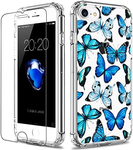Luhouri iPhone SE 2022 Case, iPhone SE 2020 Case, iPhone 7 Case, iPhone 8 Case עם מגן מסך, כיסוי