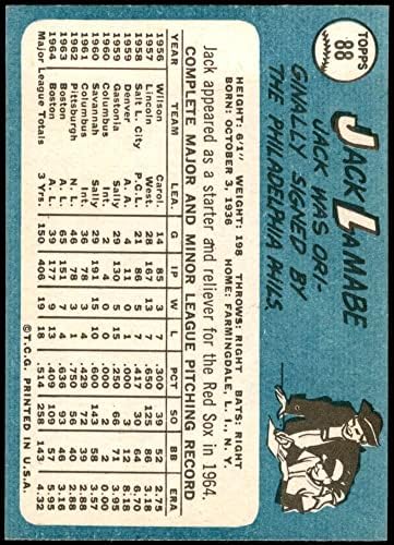 1965 Topps 88 ג'ק למבה בוסטון רד סוקס NM+ Red Sox