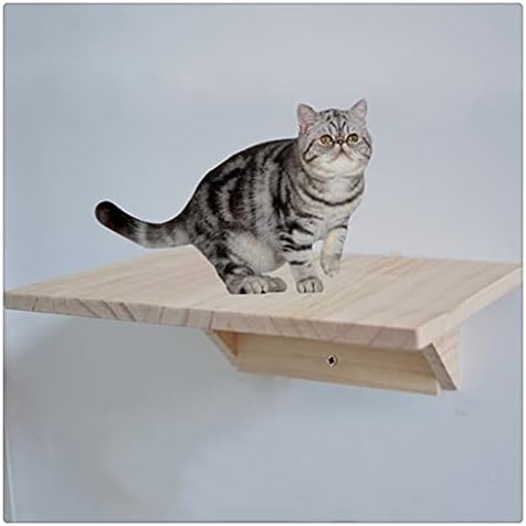 חתול עץ קיר רכוב חתולי טיפוס מסגרת חתולי עץ מוצק עץ חתולים קפיצות פלטפורמת קיר עשה זאת בעצמך לחיות מחמד ריהוט