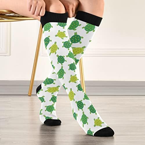 קיגאי 1 זוג צב חמוד עיצוב גרבי דחיסה של 20-30 ממ ממ. ברך ברך נשים גרבי צינור גרביים אתלטים לגברים