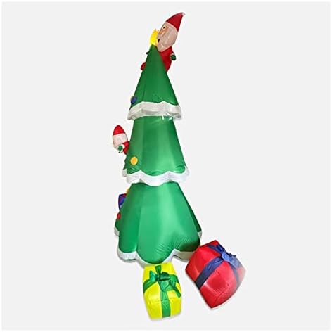 Pifude אב חג המולד 3-שכבות עץ חג המולד מתנפח חצר חיצונית קישוט חגיגי זוהר מתנפח חג מולד 94 אינץ '