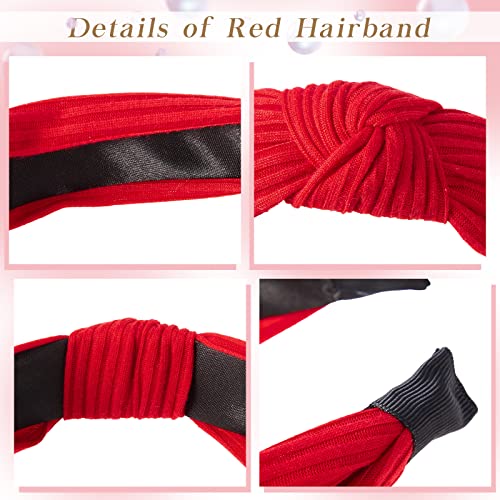 4 יחידות אדום סרט אדום מסוקס סרט אדום אביזרי לנשים אדום ריינסטון סרט צלב קשר אדום שיער אביזרי עבור