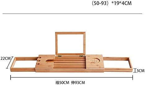 Yebdd הניתן להרחבה אמבטיה מגש מדף אמבט אמבט אמבטיה אמבטיה ספר טבליות יין מחזיק אמבטיה אמבטיה