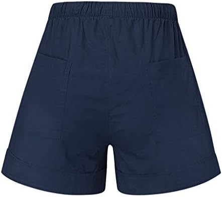 מכנסיים קצרים של LMSXCT לנשים, מכנסי חוף קיץ של נשים ג'וניור ג'וניורס מזדמן המותניים המותניים המותניים מקופלים