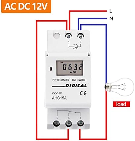 Excei 1pcs 7 ימים לתכנות זמן דיגיטלי זמן ממסר טיימר בקרת מתג AC 220V 230V 12V 24V 48V 16A DIN Rail