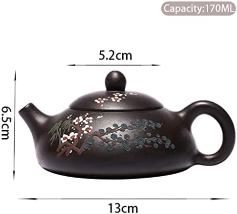 SDFGH סגול חימר טלאי קומקום בעבודת יד סינון תה סיר תה סיני זישה סט תה קומקום טקס טקס תה קומקום