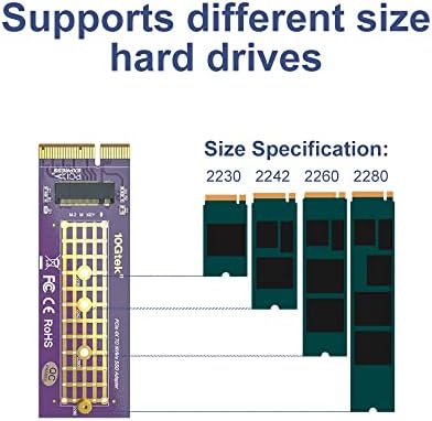 REDLUX PCIE 3.0 ל- NVME M.2 מתאם ל- M.2 SSD, X4, תואם לוחות אם PCIE 3.0 ותואמים לאחור ל- PCIE