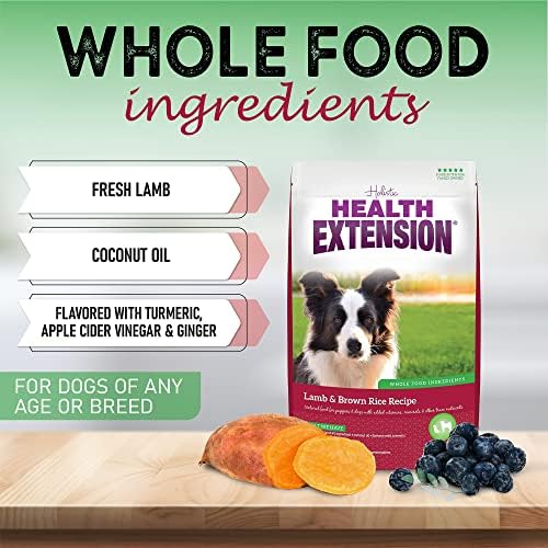 מזון לכלבים יבש הארכת בריאות, מזון טבעי לכל הגורים & מגבר; כלבים עם ויטמינים הוסיפו & מגבר; מינרלים,