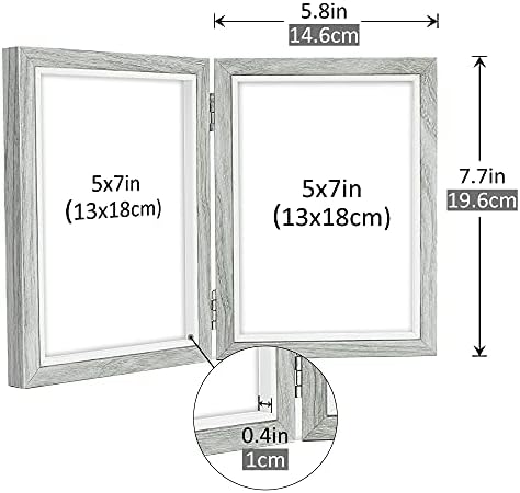 מסגרת תמונה כפולה 5x7 כפולה ותיבת צל של מסגרת תמונה כפולה